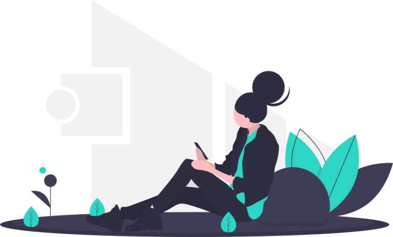 Chica sentada en el piso