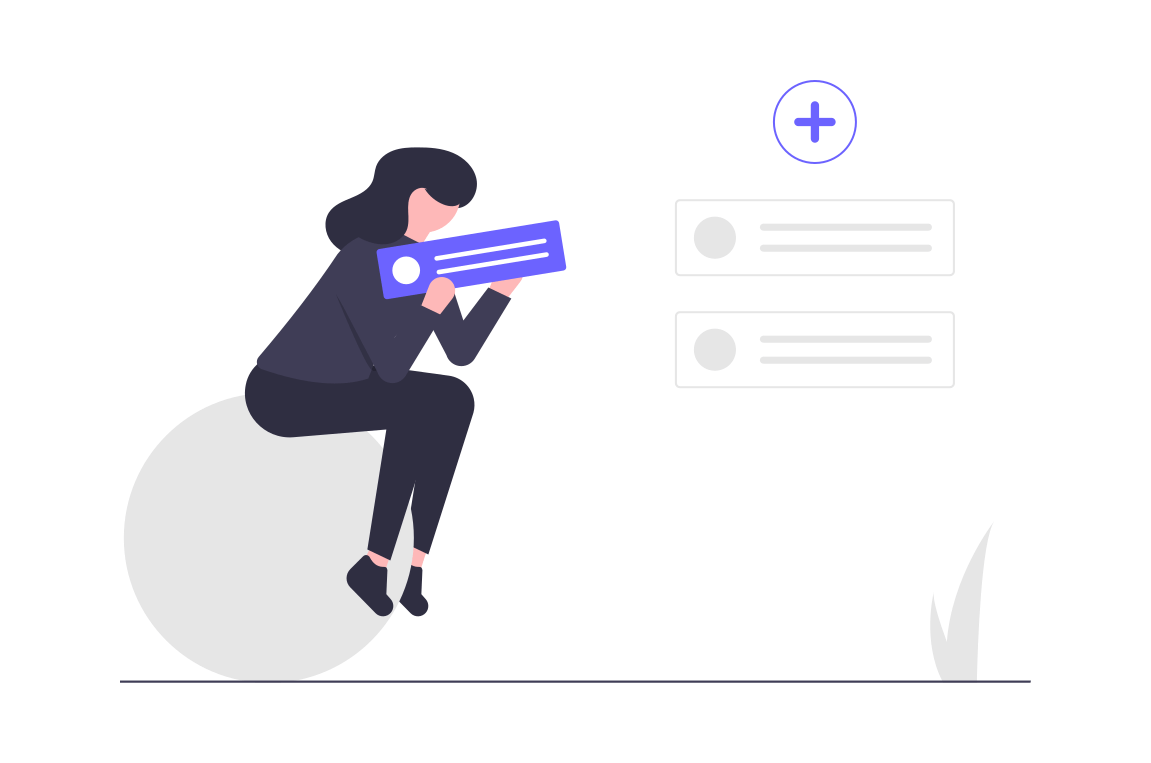 Chica sosteniendo un objeto