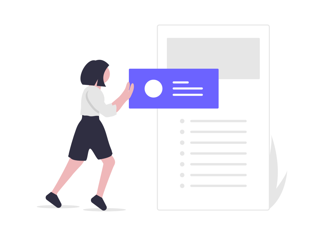 Chica agarrando un papel