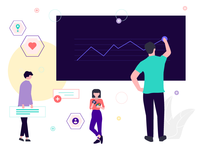 chicos observando estadísticas 