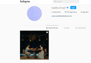 Foto cortesía de Instagram: @badbunnypr