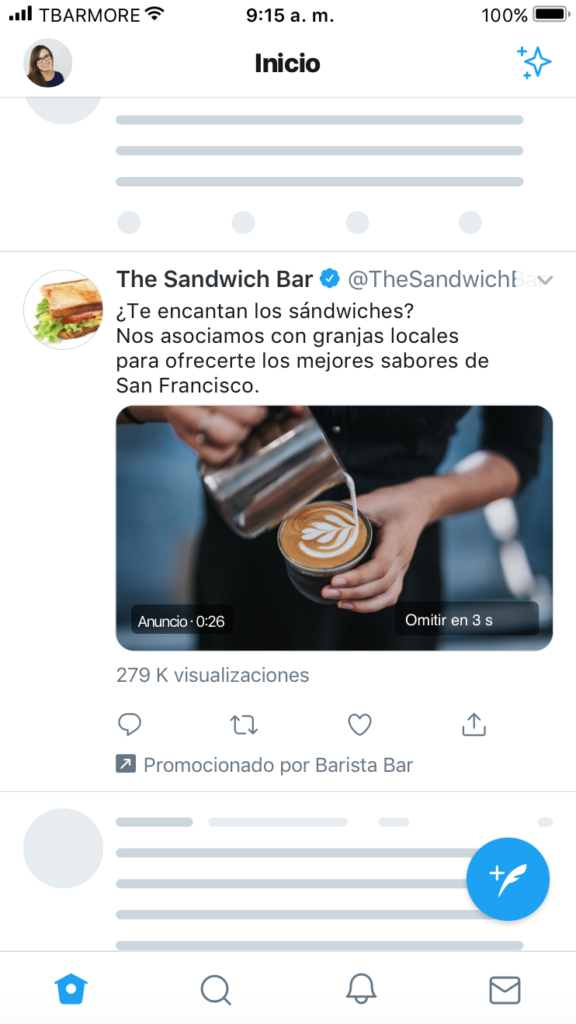 Captura de pantalla Twitter Business