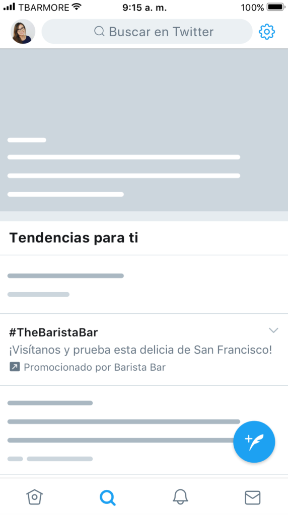 Captura de pantalla Twitter Business