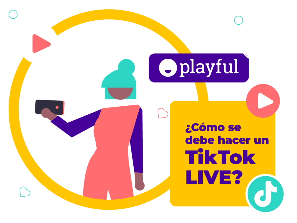 Chica preparando un TikTok Live